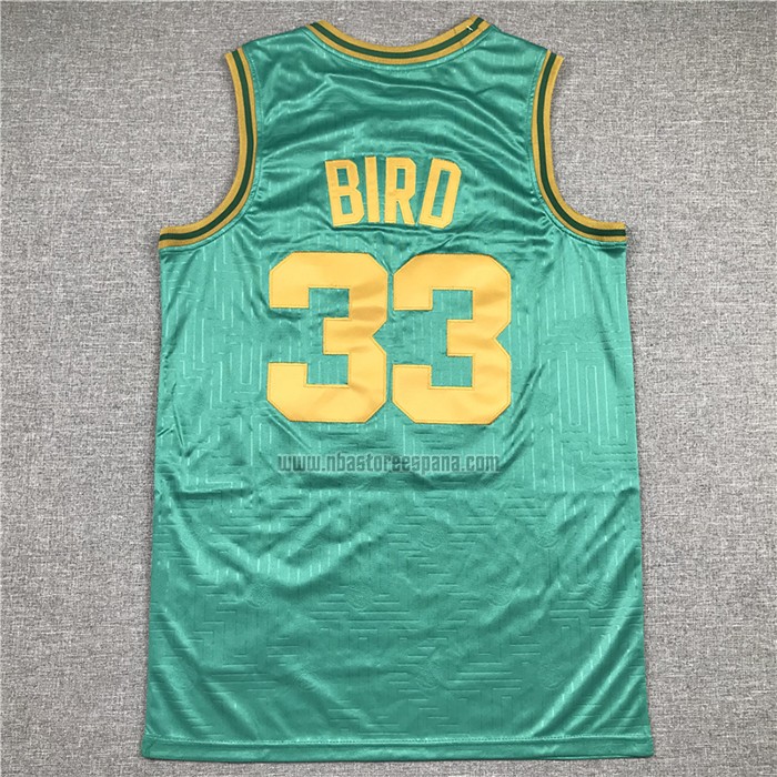 Camiseta Boston Celtics Larry Bird NO 33 Mitchell & Ness 1985-86 Verde2